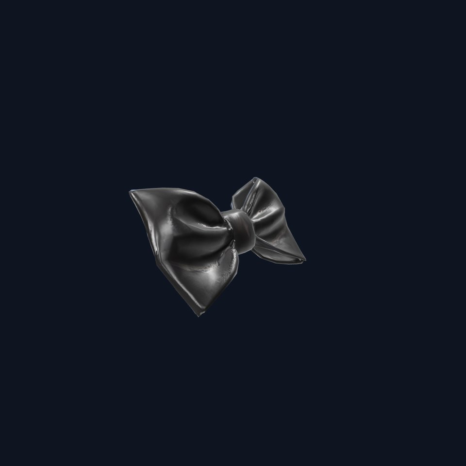 Elegant Black Bowtie model pack